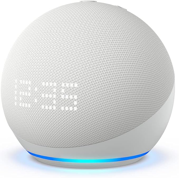 Echo Dot (5th Gen) with clock | Compact smart speaker with Alexa